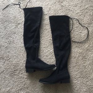 A New Day Thigh High Suede Black Boots